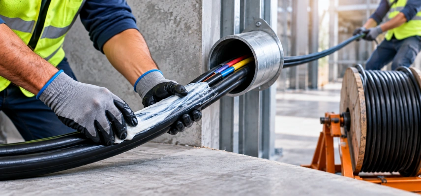 How to use cable pulling lubricant during cable pulling